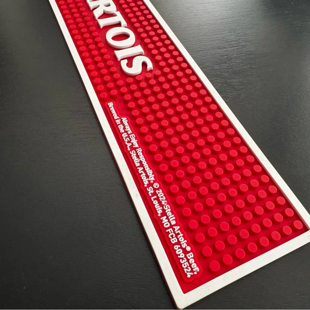 Stella Artois Red Bar Mat - Branded Silicone Spill Mat
